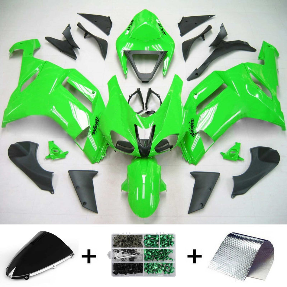 2007-2008 カワサキ ZX6R 636 Amotopart インジェクションフェアリングキット ボディワーク プラスチック ABS #122