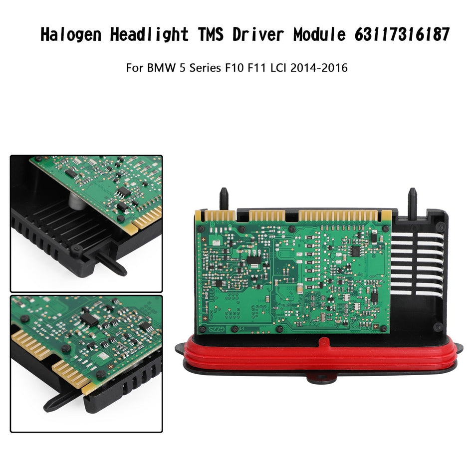2014-2016 BMW 5シリーズ F10 F11 LCI ヘッドライト TMS ドライバーモジュール 63117316187