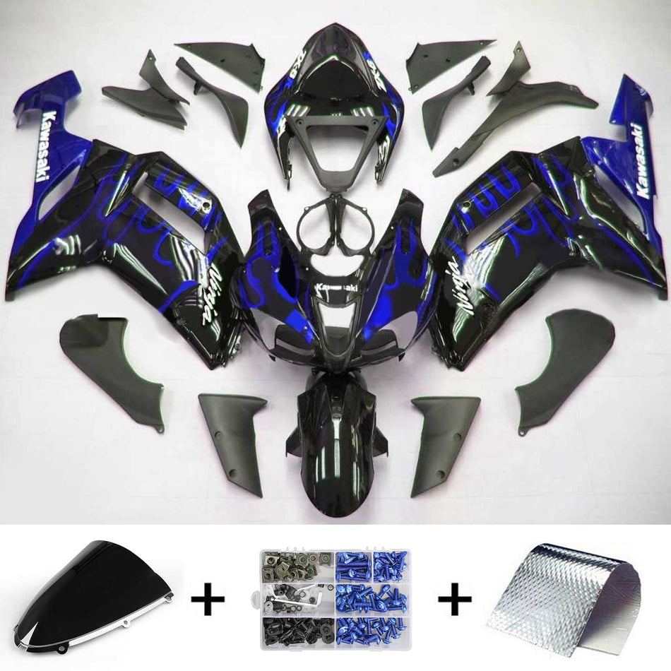 2007-2008 カワサキ ZX6R 636 Amotopart インジェクションフェアリングキット ボディワーク プラスチック ABS #102