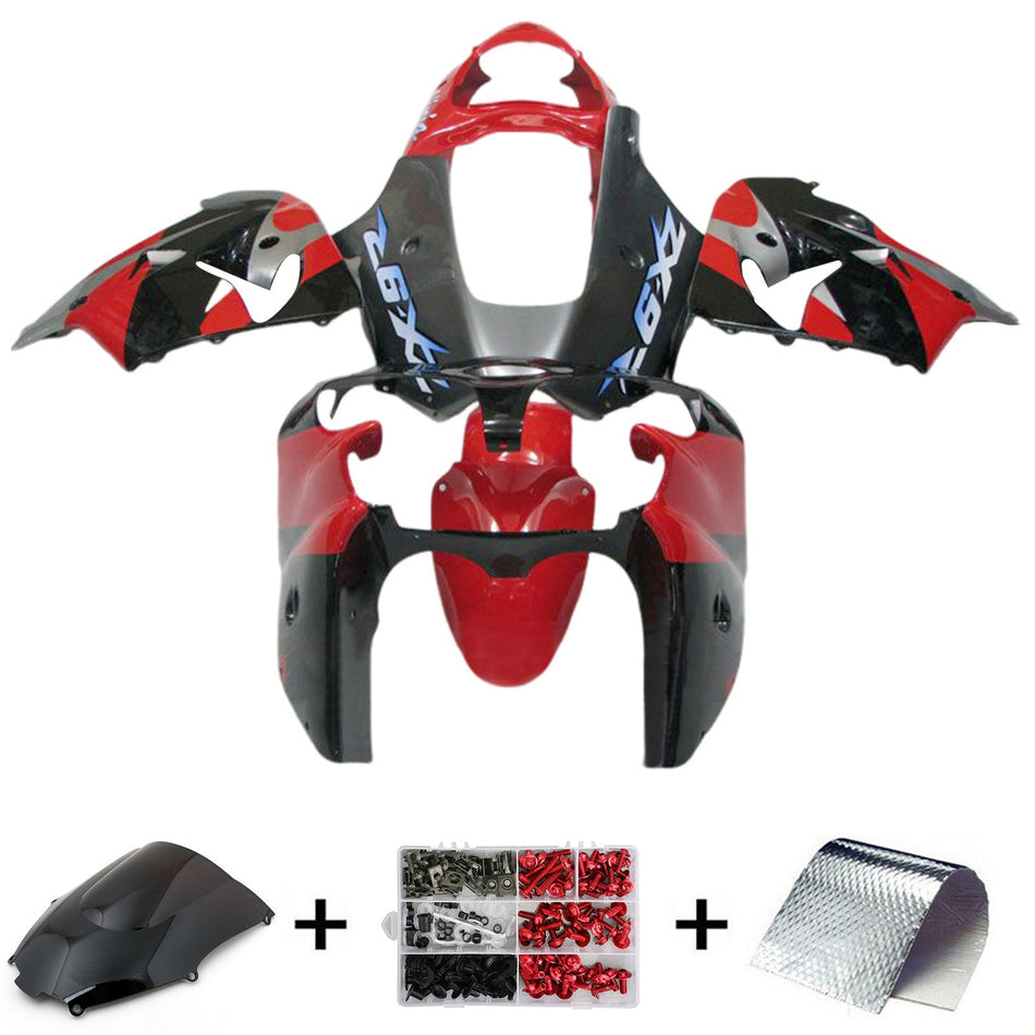 2000-2001 カワサキ ZX9R インジェクションフェアリングキット ボディワーク プラスチック ABS