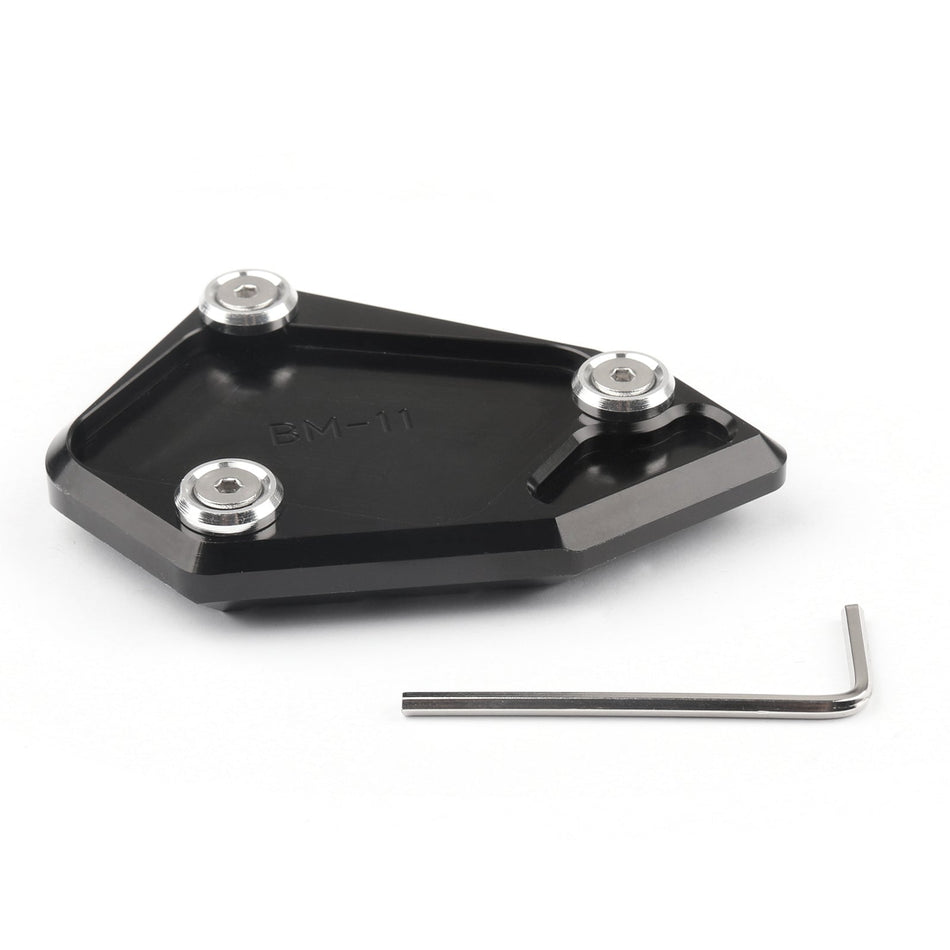 2008-2012 BMW R1200GS 2008-2014 アドベンチャー ブラック サイドキックスタンド スタンドプレートパッド サイドキックスタンド スタンドプレートパッド 汎用