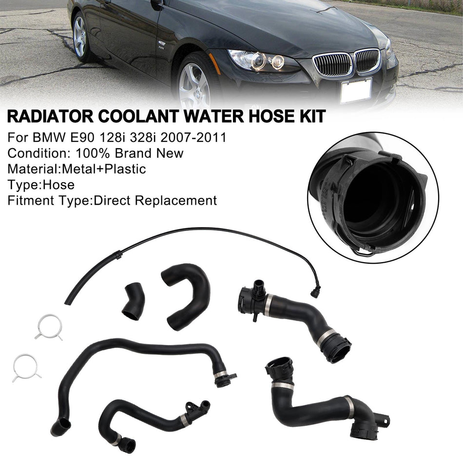 BMW E90 128i 328i 2007-2011 ラジエーター冷却水ホースパイプキット (ホース 7 本)