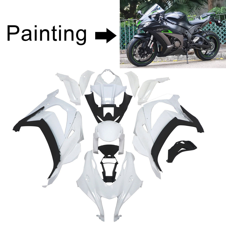 2016-2020 カワサキ ZX10R Amotopart インジェクションフェアリングキット ボディワーク プラスチック ABS #125