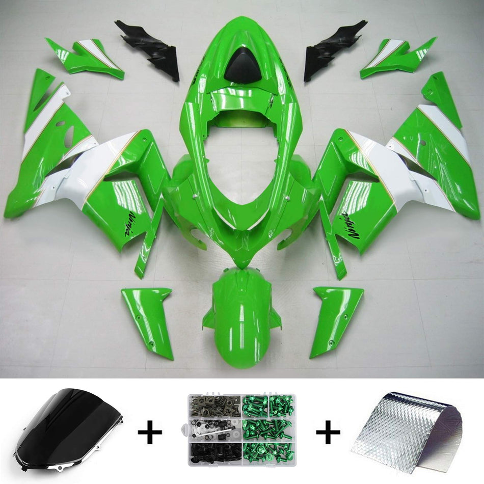 2004-2005 カワサキ ZX10R Amotopart インジェクションフェアリングキット ボディワーク プラスチック ABS #124