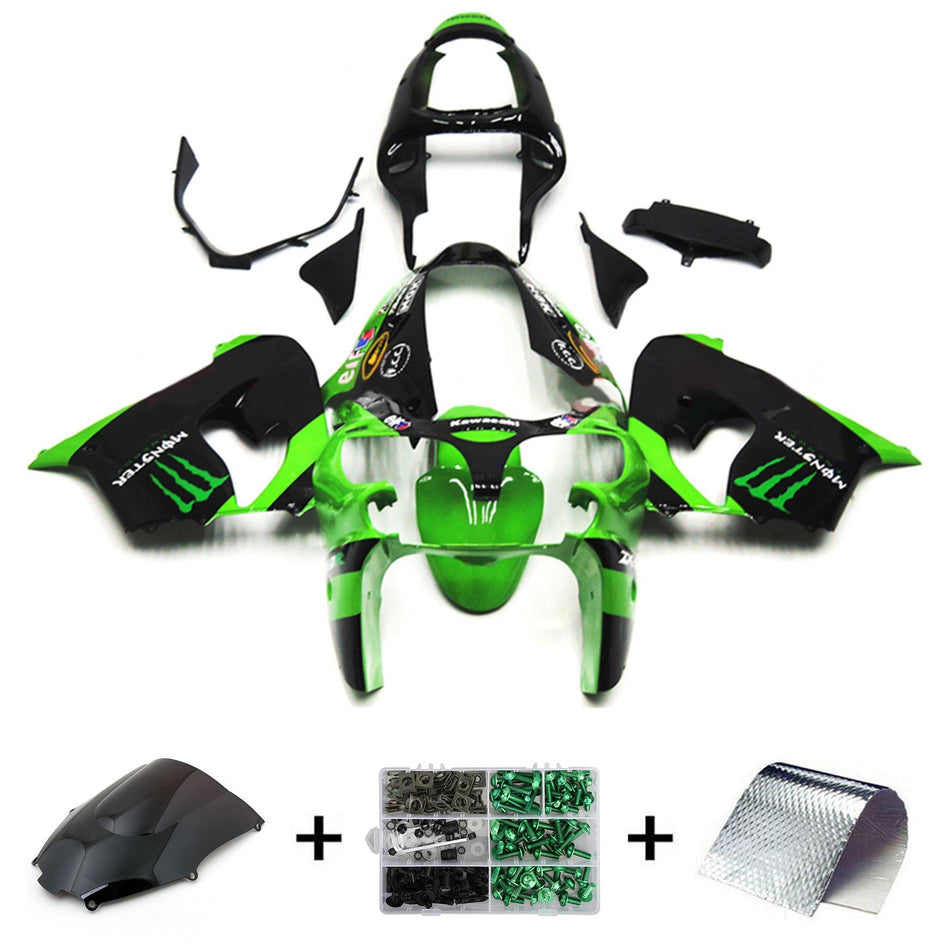 2002-2003 カワサキ ZX9R インジェクションフェアリングキット ボディワーク プラスチック ABS#129