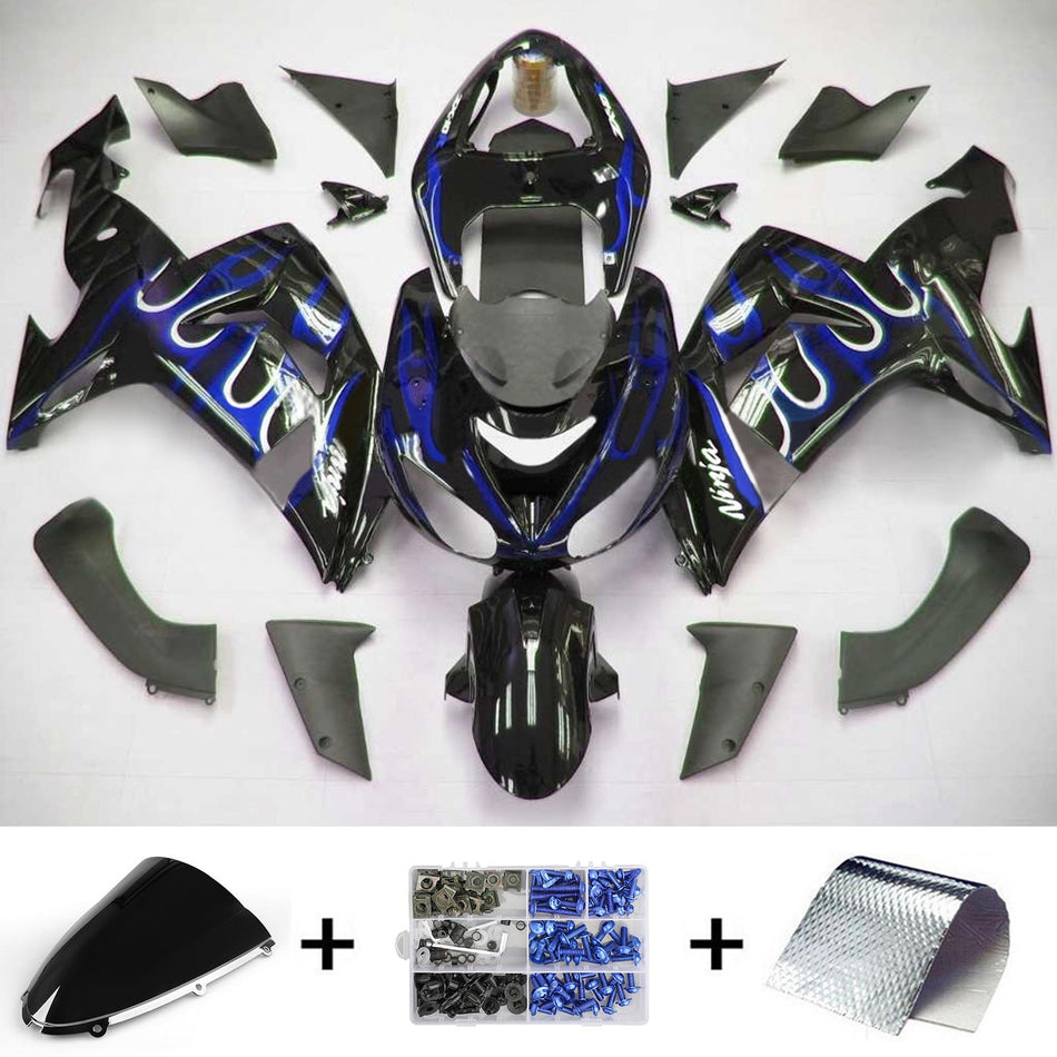 2006-2007 カワサキ ZX10R Amotopart インジェクションフェアリングキット ボディワーク プラスチック ABS #101