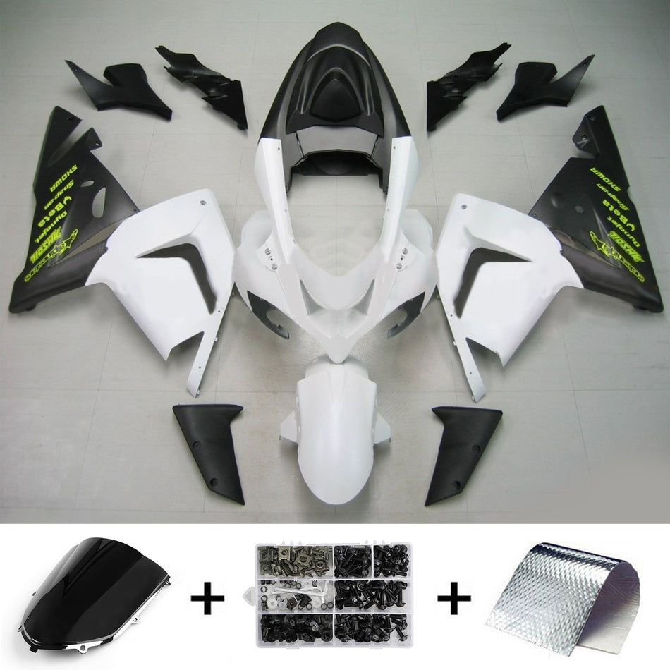 2004-2005 カワサキ ZX10R Amotopart インジェクションフェアリングキット ボディワーク プラスチック ABS #129