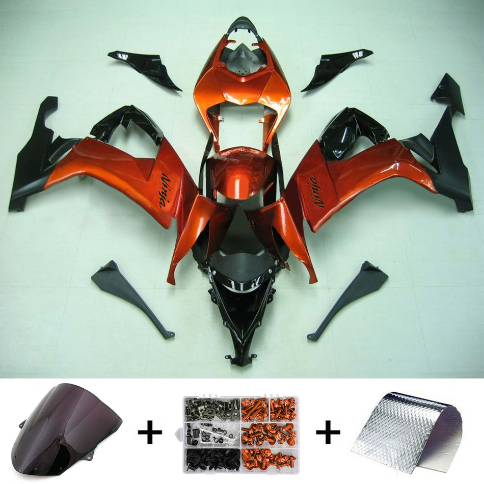 2008-2010 カワサキ ZX10R Amotopart インジェクションフェアリングキット ボディワーク プラスチック ABS #114