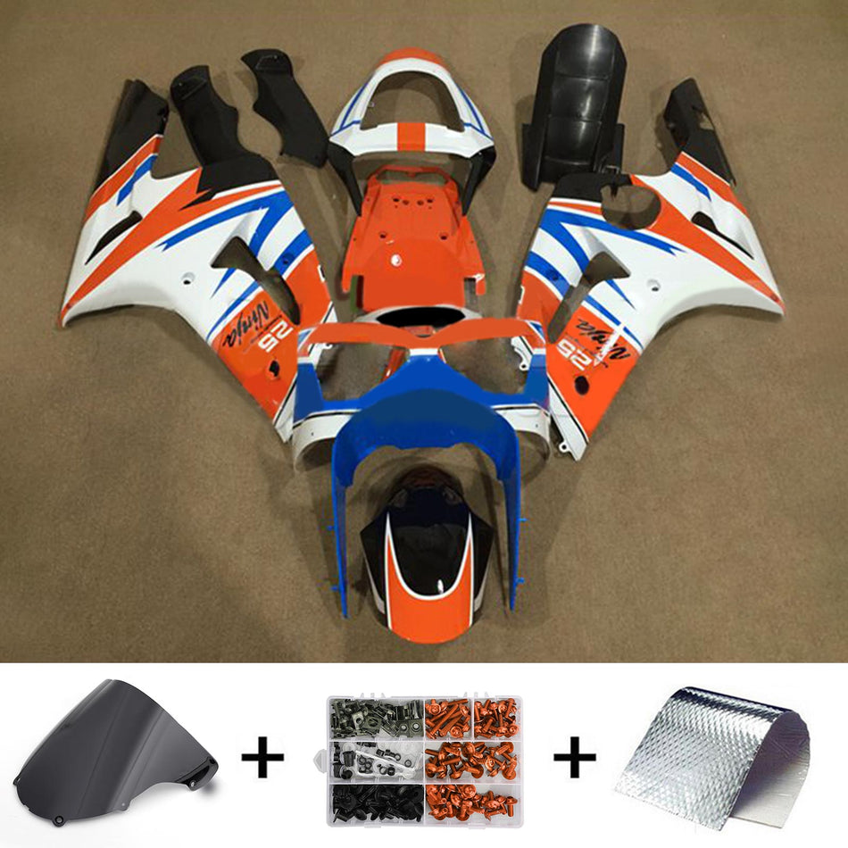 2003-2004 カワサキ ZX6R 636 インジェクションフェアリングキット ボディワーク プラスチック ABS#126