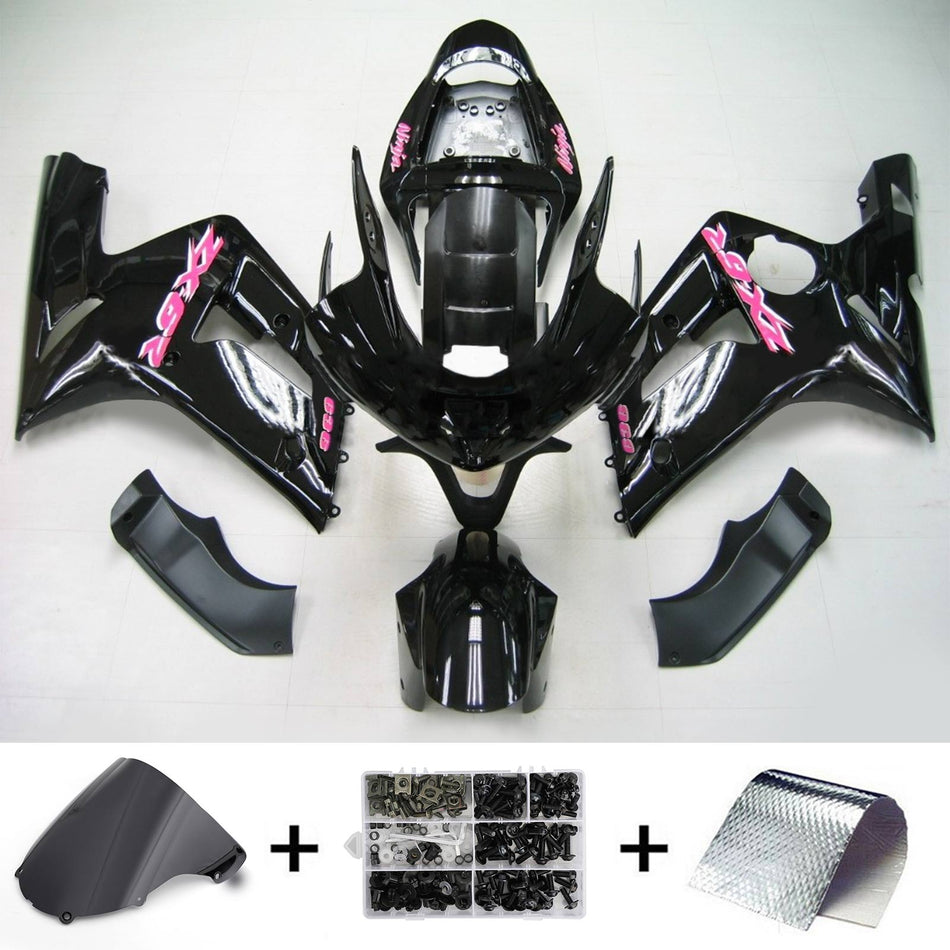 2003-2004 カワサキ ZX6R 636 Amotopart インジェクションフェアリングキット ボディワーク プラスチック ABS #118