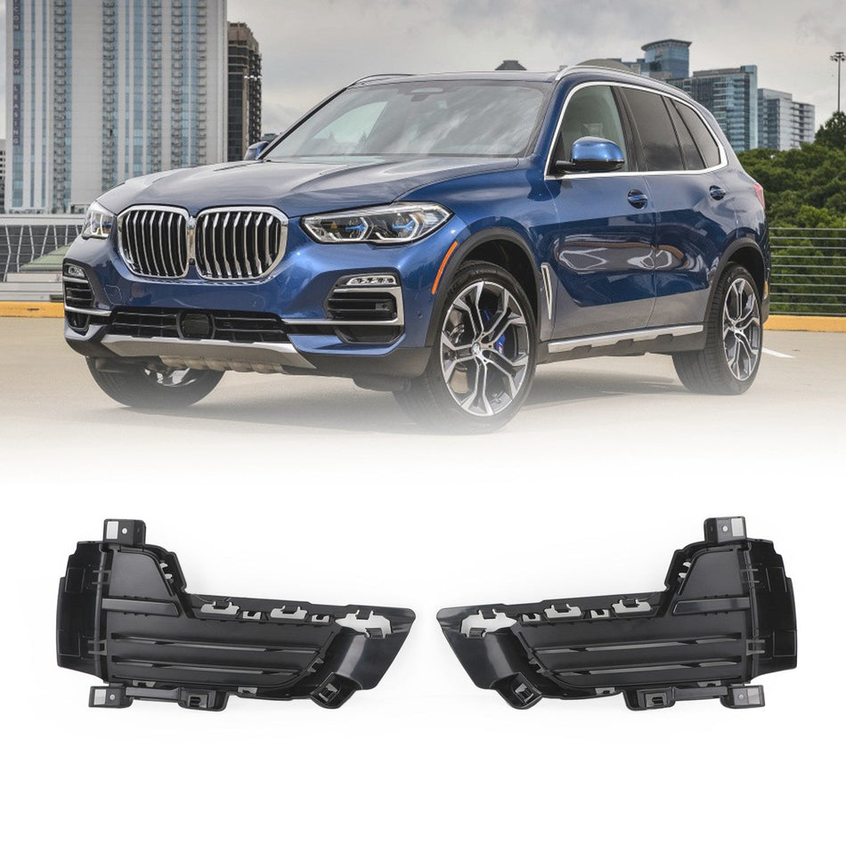 フロントバンパー 下部左&右メッシュグリル グリル BMW X5 F15 2014-2018 に適合