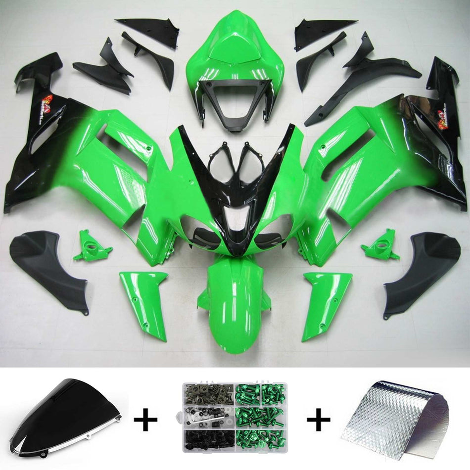 2007-2008 カワサキ ZX6R 636 Amotopart インジェクションフェアリングキット ボディワーク プラスチック ABS #131