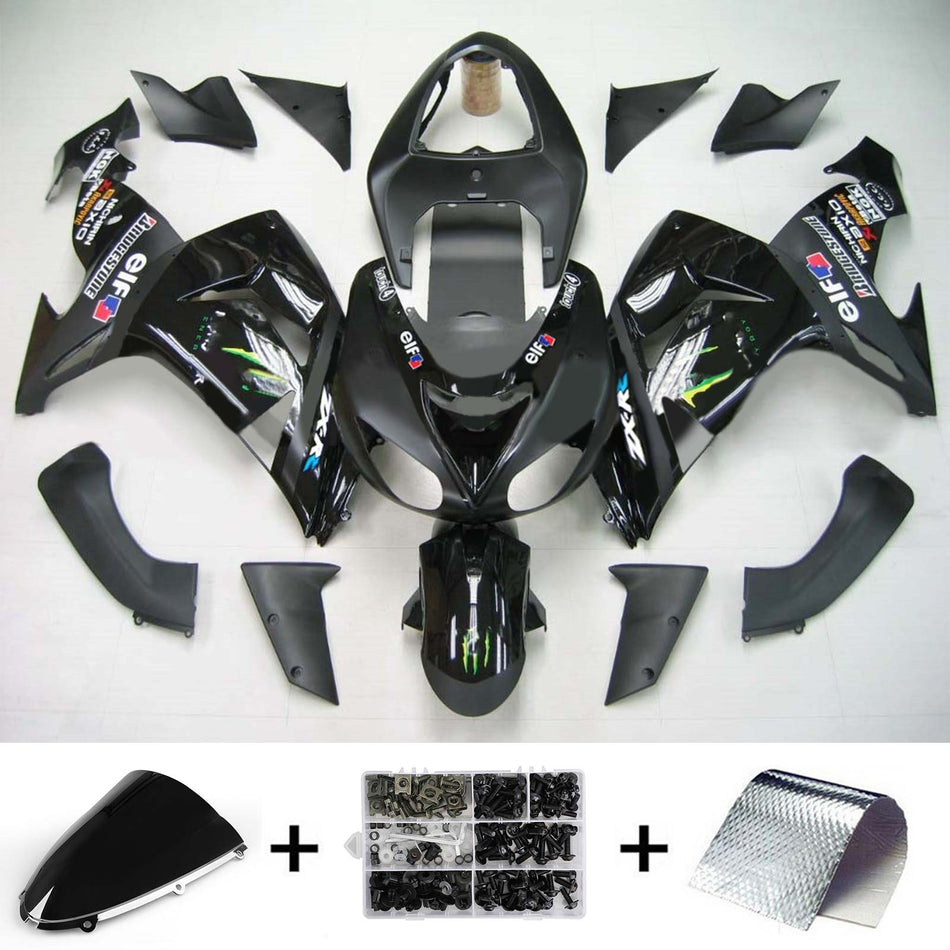 2006-2007 カワサキ ZX10R Amotopart インジェクションフェアリングキット ボディワーク プラスチック ABS #123
