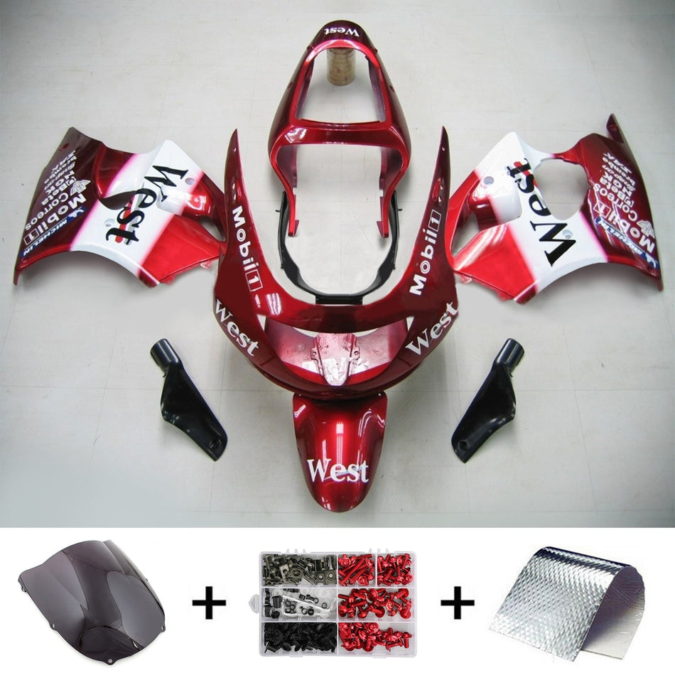 1998-1999 カワサキ ZX6R Amotopart インジェクションフェアリングキット ボディワーク プラスチック ABS #105