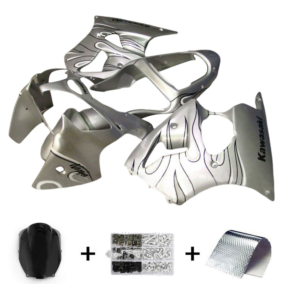 2000-2002 カワサキ ZX6R 636 2005-2008 ZZR600 インジェクションフェアリングキット ボディワーク