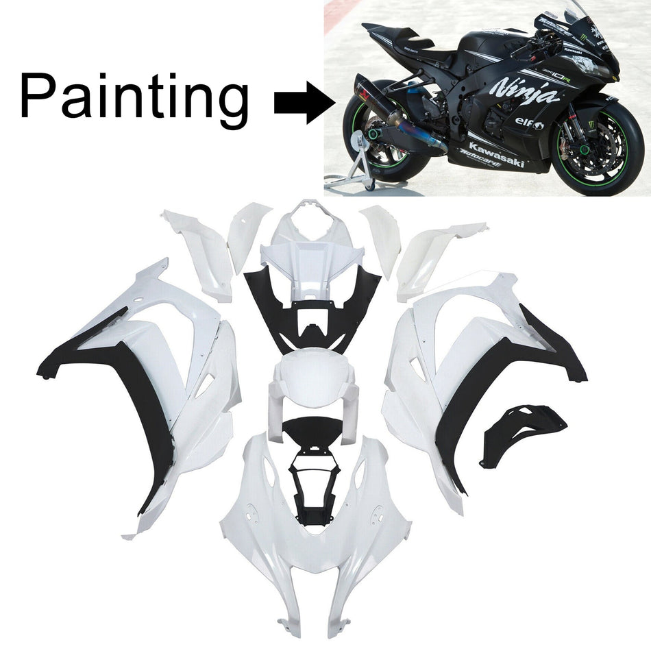 2016-2020 カワサキ ZX10R Amotopart インジェクションフェアリングキット ボディワーク プラスチック ABS #122