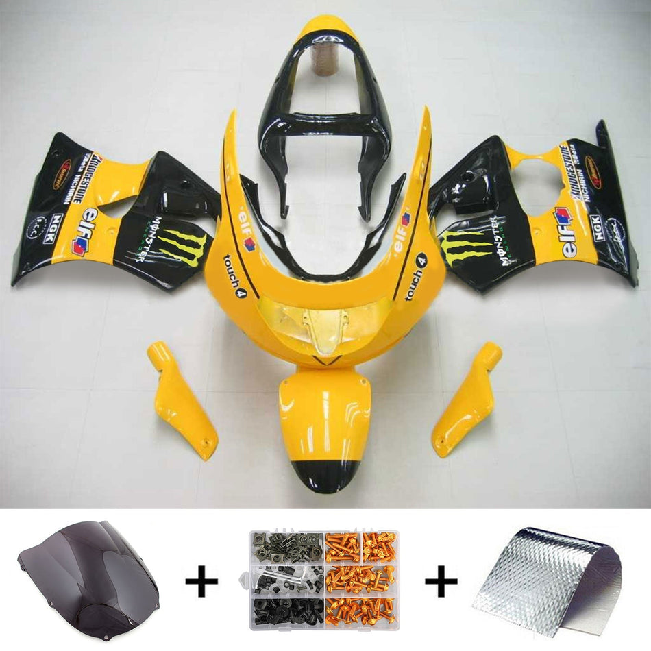 1998-1999 カワサキ ZX6R Amotopart インジェクションフェアリングキット ボディワーク プラスチック ABS #101