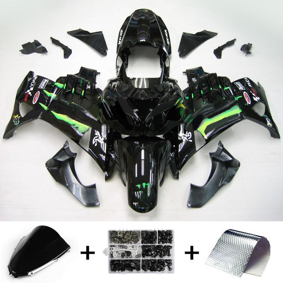 2012-2021 カワサキ ZX14R Amotopart インジェクションフェアリングキット ボディワーク プラスチック ABS #102