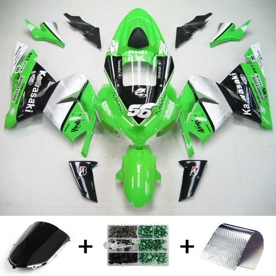 2004-2005 カワサキ ZX10R Amotopart インジェクションフェアリングキット ボディワーク プラスチック ABS #115