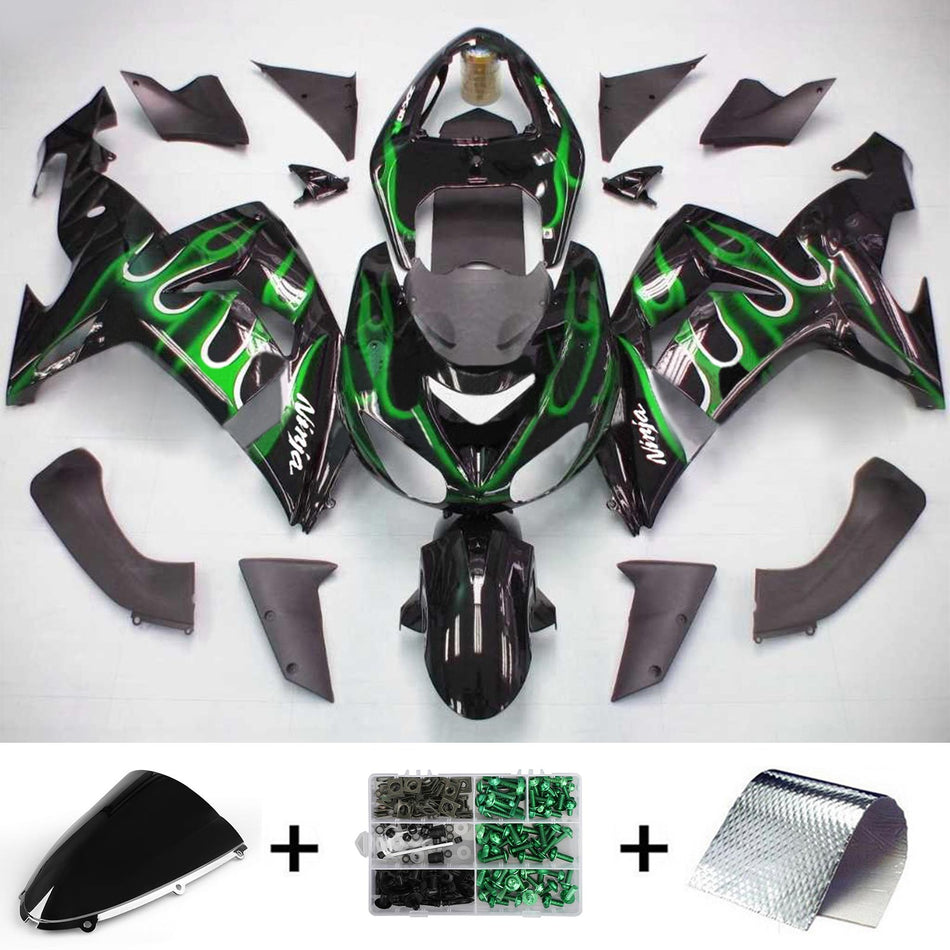 2006-2007 カワサキ ZX10R Amotopart インジェクションフェアリングキット ボディワーク プラスチック ABS #102