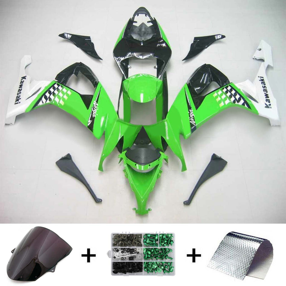 2008-2010 カワサキ ZX10R Amotopart インジェクションフェアリングキット ボディワーク プラスチック ABS #107