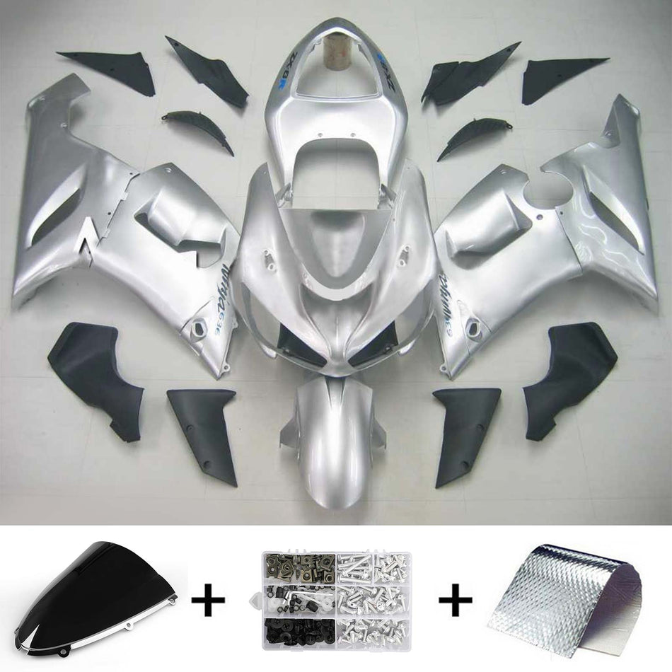2005-2006 カワサキ ZX6R 636 Amotopart インジェクションフェアリングキット ボディワーク プラスチック ABS #130