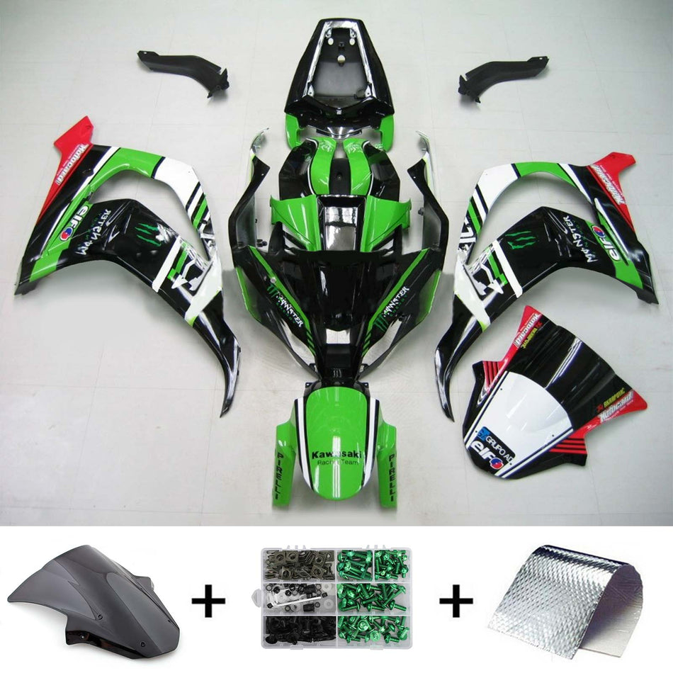 2011-2015 カワサキ ZX10R Amotopart インジェクションフェアリングキット ボディワーク プラスチック ABS #113