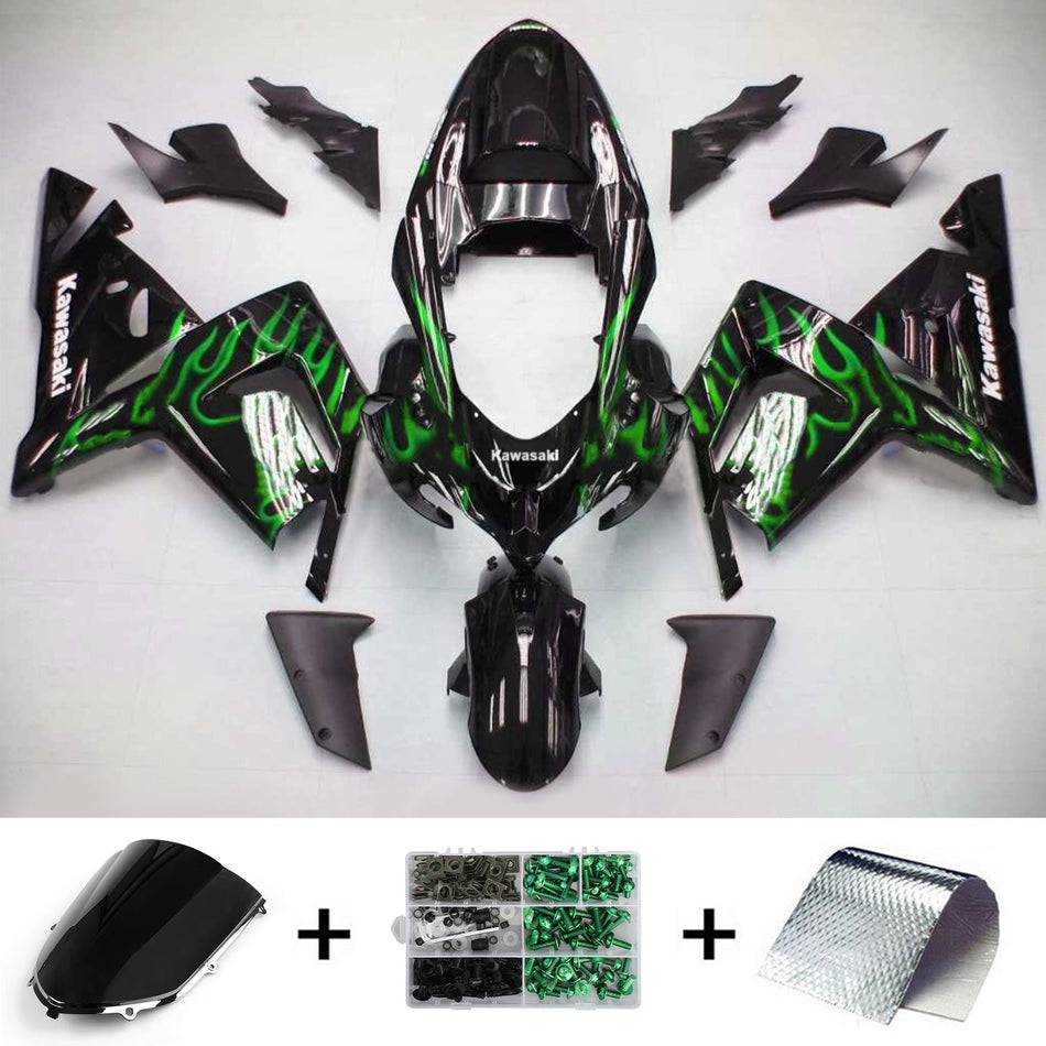 2004-2005 カワサキ ZX10R Amotopart インジェクションフェアリングキット ボディワーク プラスチック ABS #103