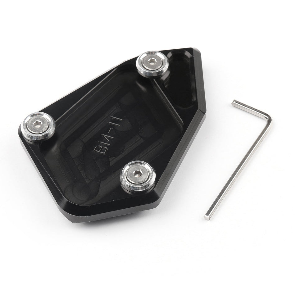 2008-2012 BMW R1200GS 2008-2014 アドベンチャー ブラック サイドキックスタンド スタンドプレートパッド サイドキックスタンド スタンドプレートパッド 汎用