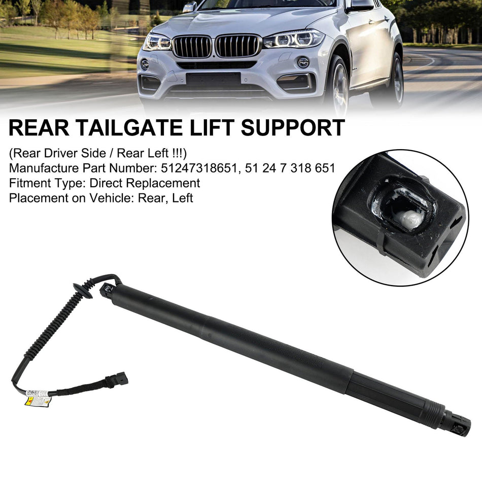 リア左テールゲートパワーリフトサポート 51247318651 BMW X6 F16 F86 2014-2019に適合