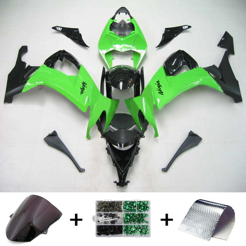 2008-2010 カワサキ ZX10R Amotopart インジェクションフェアリングキット ボディワーク プラスチック ABS #112