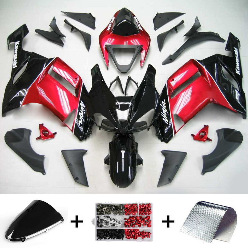 2007-2008 カワサキ ZX6R 636 Amotopart インジェクションフェアリングキット ボディワーク プラスチック ABS #124