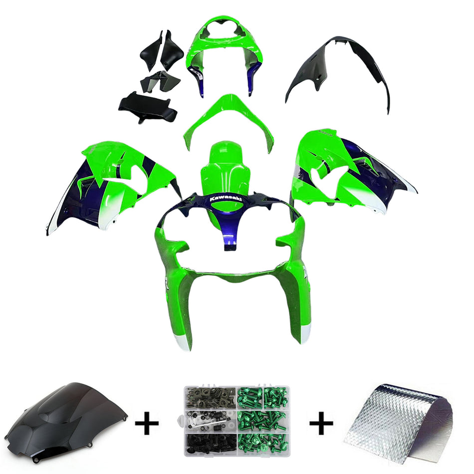 2000-2001 カワサキ ZX9R Amotopart インジェクションフェアリングキット ボディワーク プラスチック ABS #117