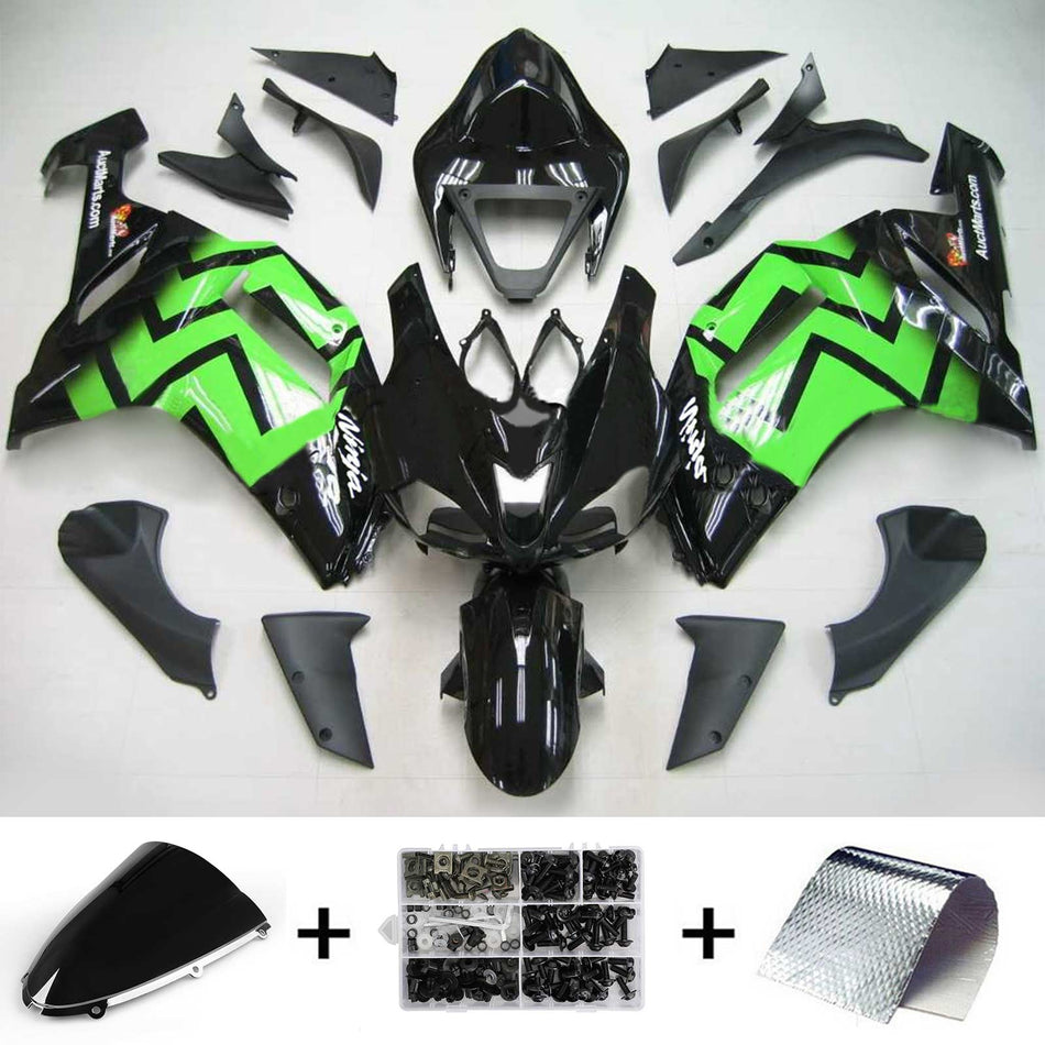 2007-2008 カワサキ ZX6R 636 Amotopart インジェクションフェアリングキット ボディワーク プラスチック ABS #128