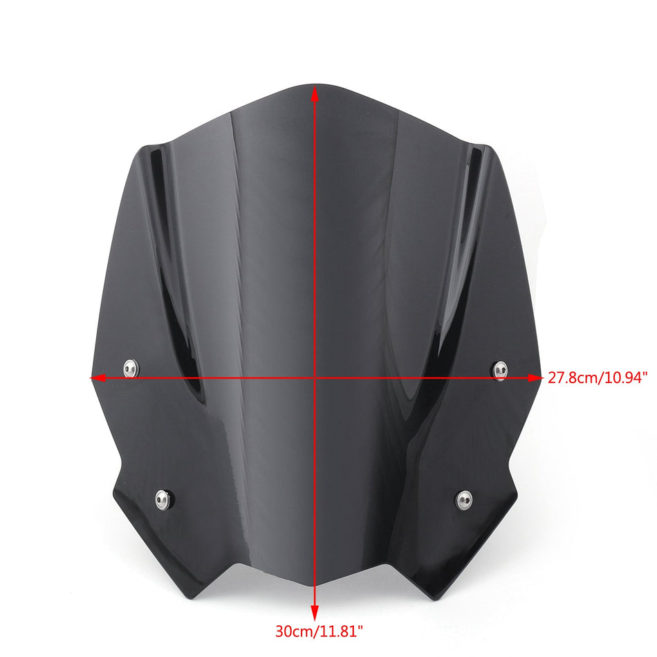 2017-2018 BMW G310R バイク ABS プラスチック フロントガラス ウィンドスクリーン ブラック ジェネリック