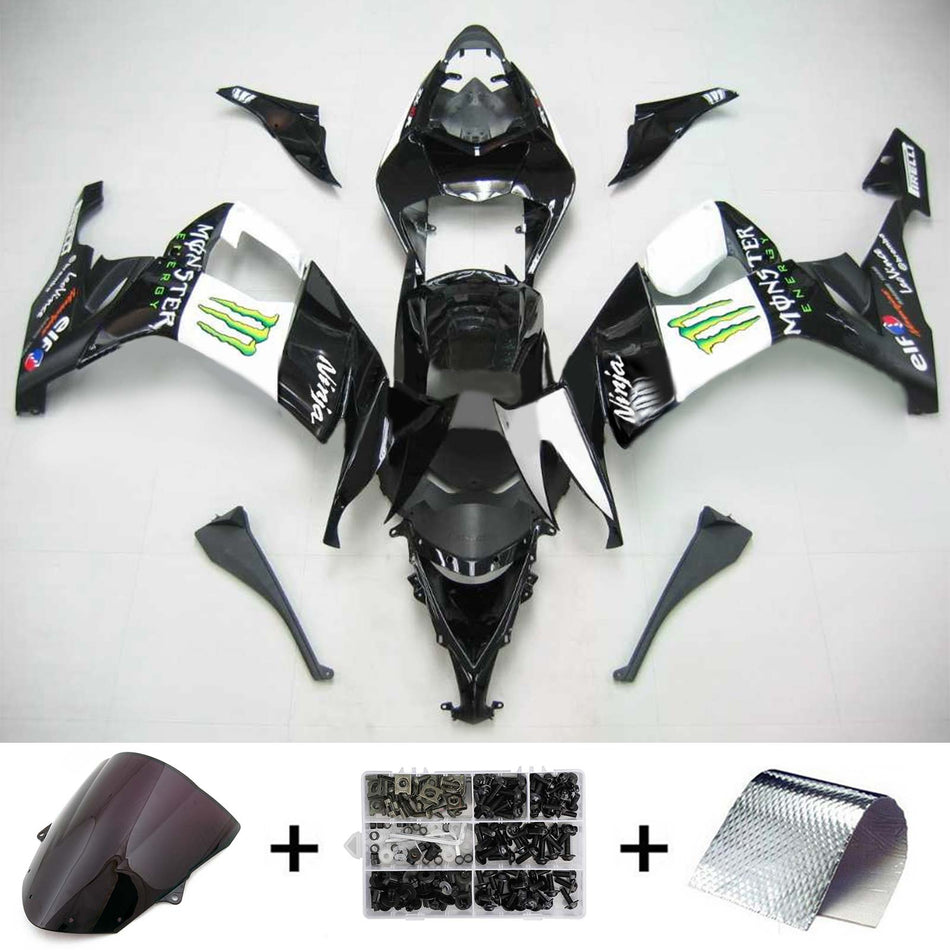 2008-2010 カワサキ ZX10R Amotopart インジェクションフェアリングキット ボディワーク プラスチック ABS #101