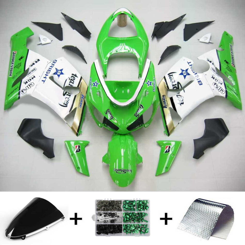 2005-2006 カワサキ ZX6R 636 Amotopart インジェクションフェアリングキット ボディワーク プラスチック ABS #110