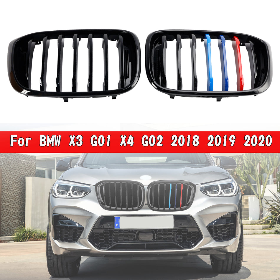 2018-2021 BMW X3 G01 X4 G02 ペア キドニーグリル グリル 51138469959 51138469960 51138091725 51138091726 ジェネリック