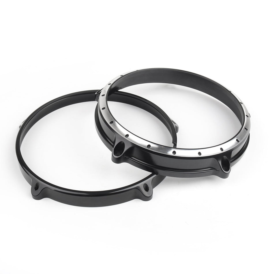 CNCカット7ヘッドライトヘッドランプベゼルトリムリングBMW R Nine T 2014-2017汎用