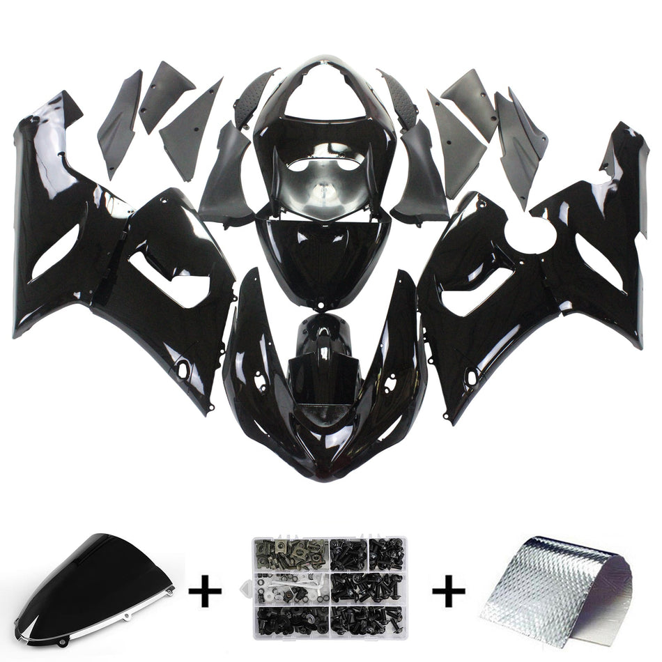2005-2006 カワサキ ZX6R 636 Amotopart インジェクションフェアリングキット ボディワーク プラスチック ABS #108