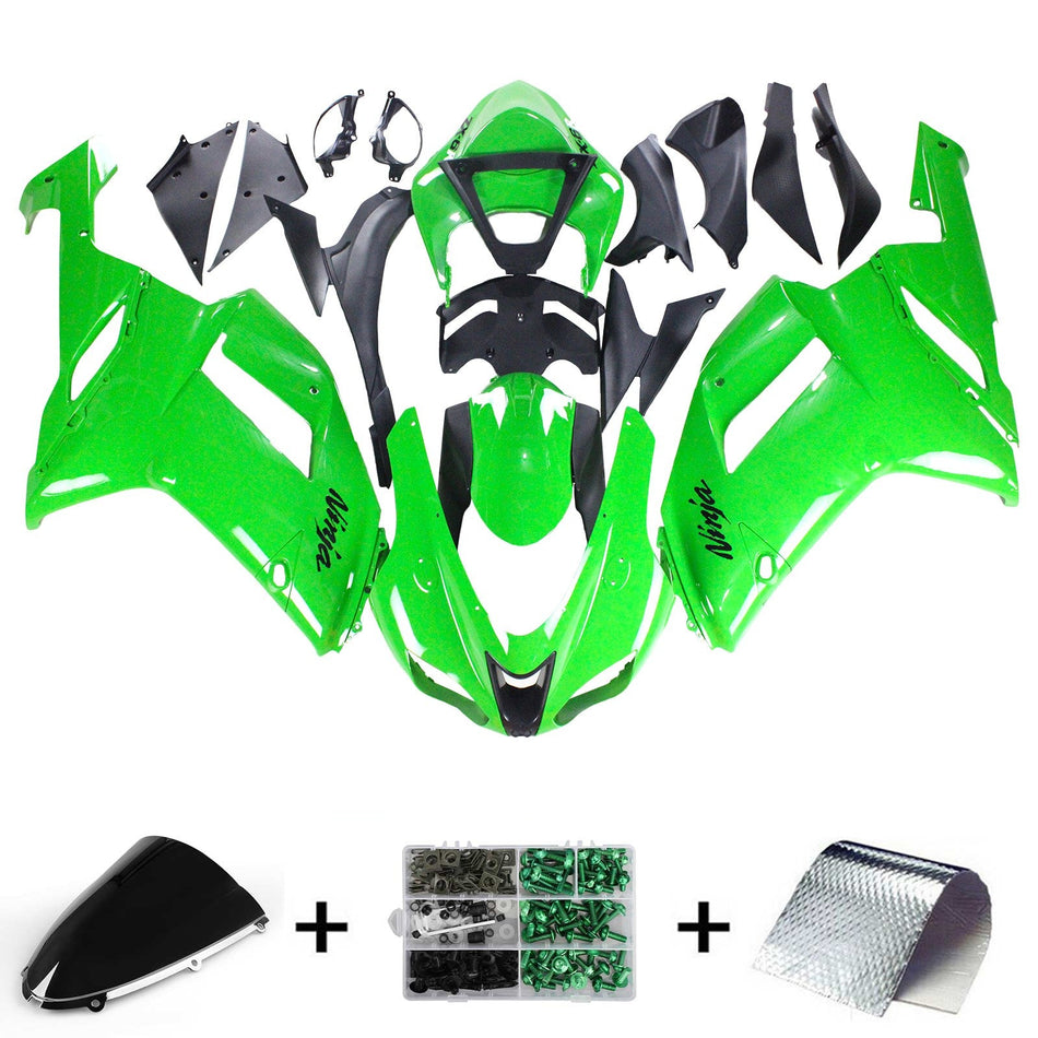 2007-2008 カワサキ ZX6R 636 Amotopart インジェクションフェアリングキット ボディワーク プラスチック ABS #122