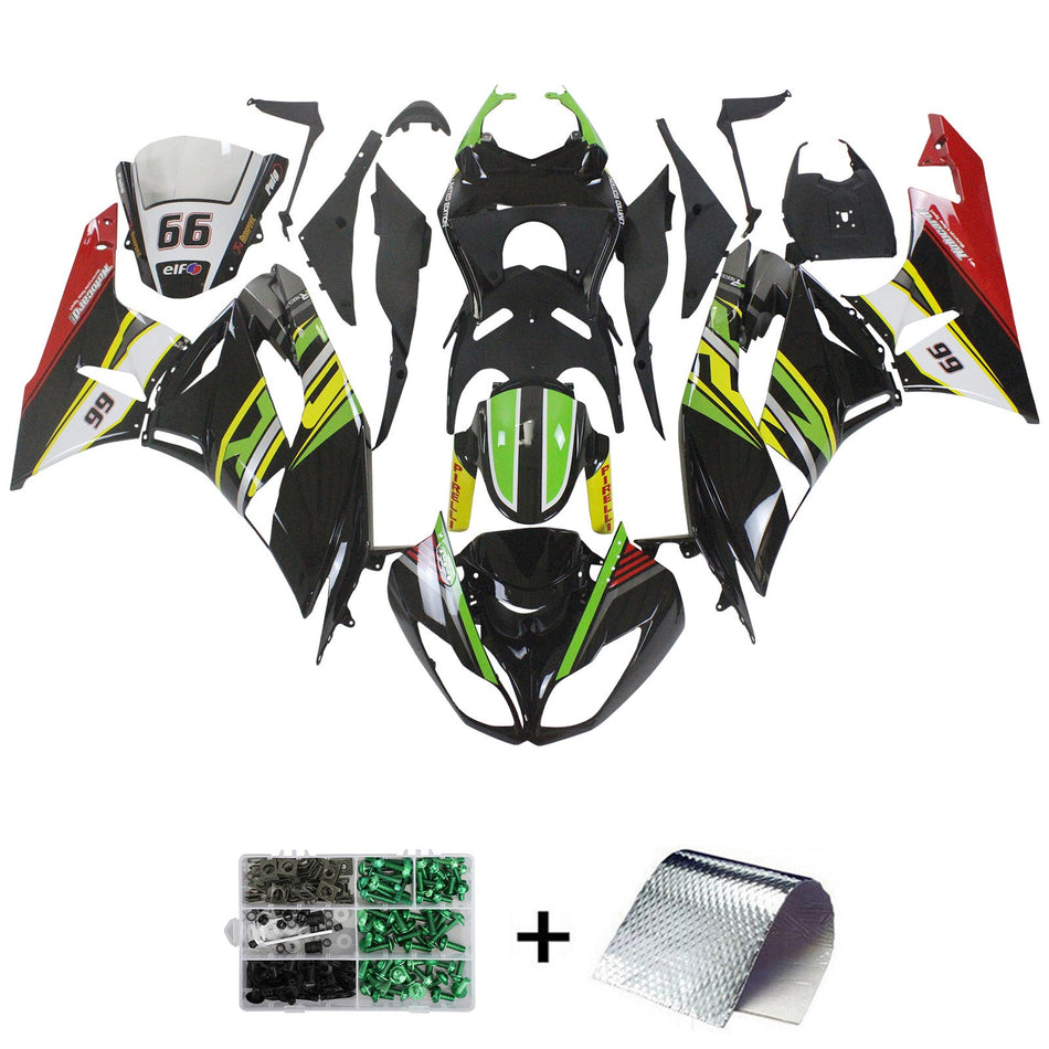2009-2012 カワサキ ZX6R 636 Amotopart インジェクションフェアリングキット ボディワーク プラスチック ABS #102