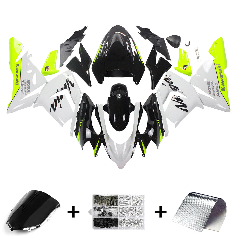 2004-2005 カワサキ ZX10R Amotopart インジェクションフェアリングキット ボディワーク プラスチック ABS #126