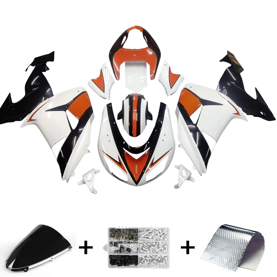 2006-2007 カワサキ ZX10R Amotopart インジェクションフェアリングキット ボディワーク プラスチック ABS #113