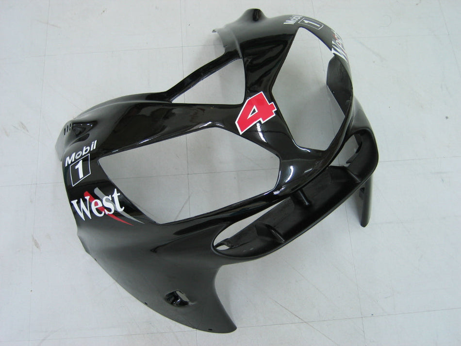 2002-2005 Ninja ZX12R ブラック ホワイト ウェスト ボディワーク フェアリング ABS 射出成形プラスチック セット 3# ジェネリック