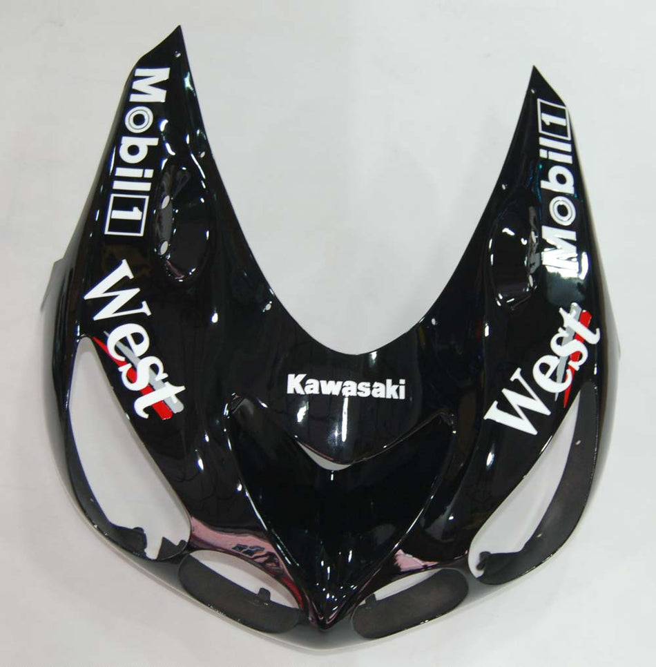 2006-2011 Ninja ZX14R ブラック ホワイト ウェスト ボディワーク フェアリング ABS 射出成形プラスチック セット 3# ジェネリック