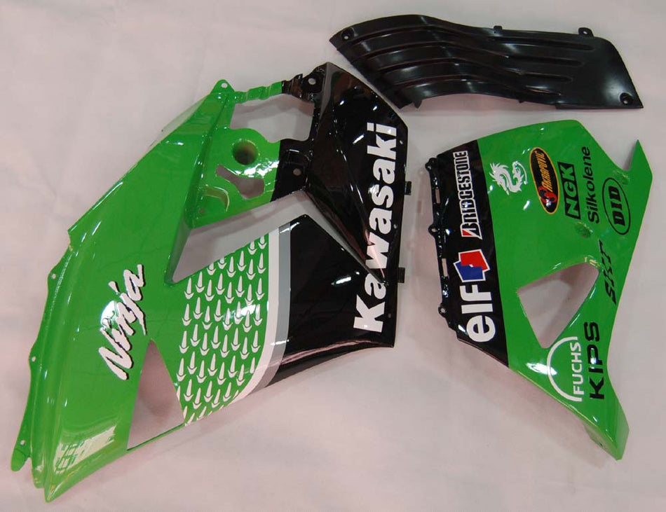2006-2011 Ninja ZX14R グリーン ブラック Nakano ボディワーク フェアリング ABS 射出成形プラスチック セット 7# ジェネリック