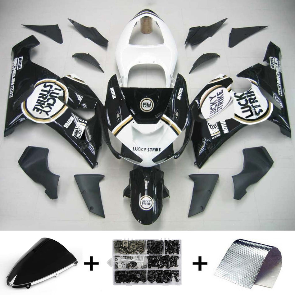 2005-2006 カワサキ ZX6R 636 Amotopart インジェクションフェアリングキット ボディワーク プラスチック ABS #135