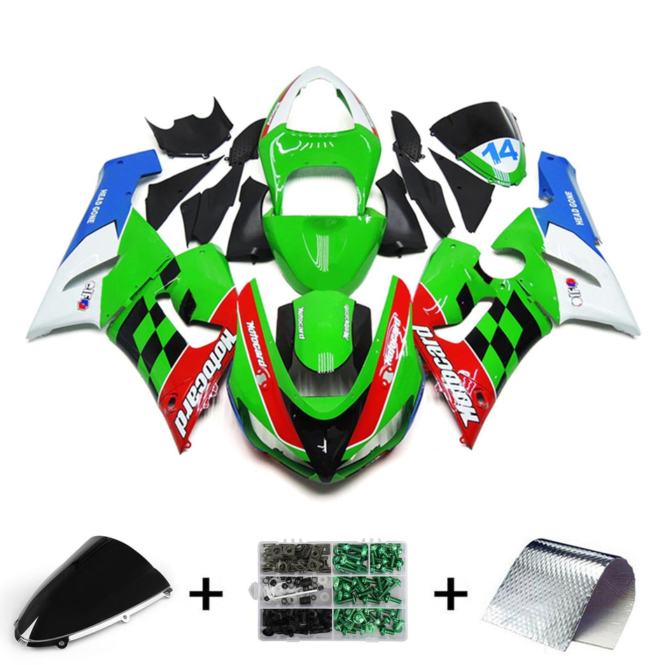 2005-2006 カワサキ ZX6R 636 フェアリングキット ボディワーク プラスチック ABS