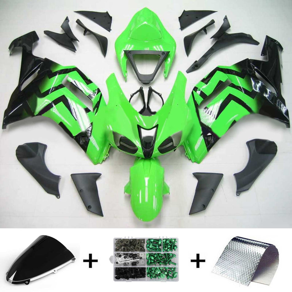 2007-2008 カワサキ ZX6R 636 Amotopart インジェクションフェアリングキット ボディワーク プラスチック ABS #137